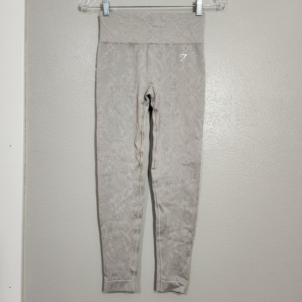 Gymshark Women's Size Small Seamless‎ Leggings Gray High Waist Stretch Fit